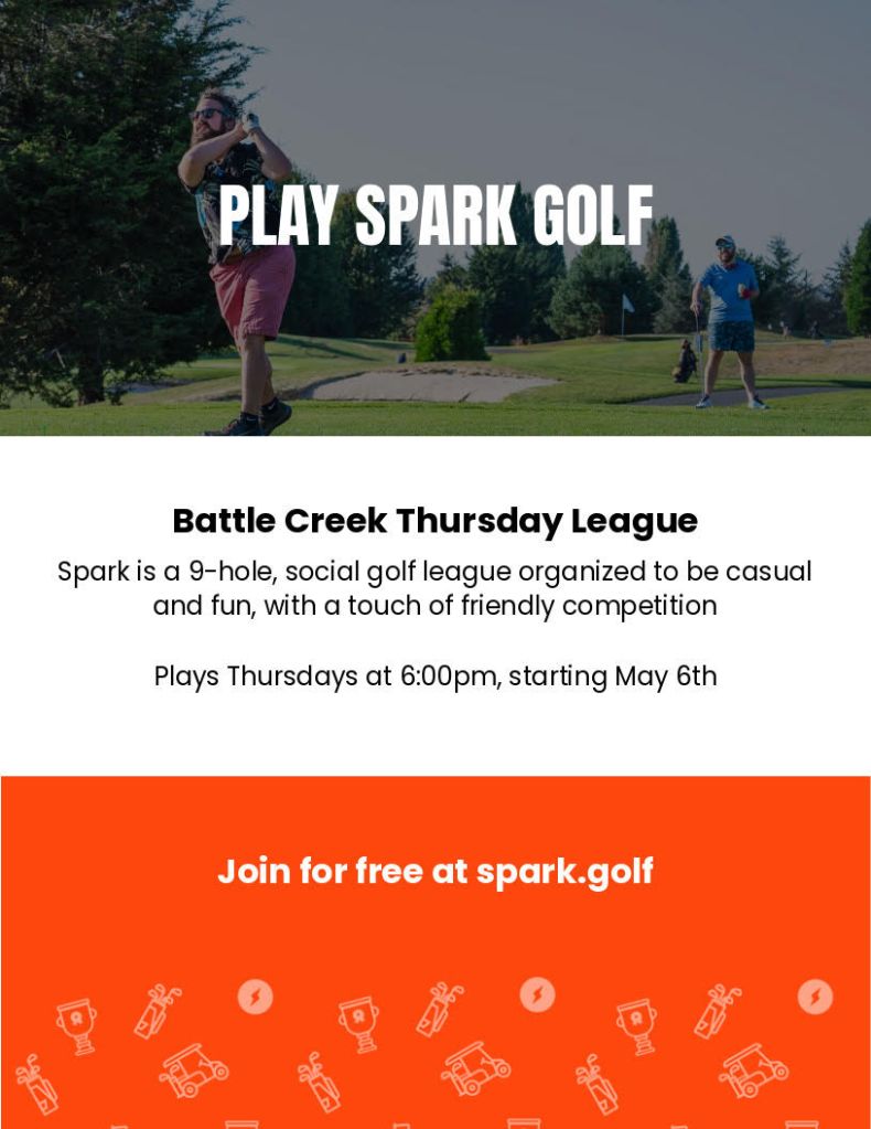 Spark Twilight Golf League flyer